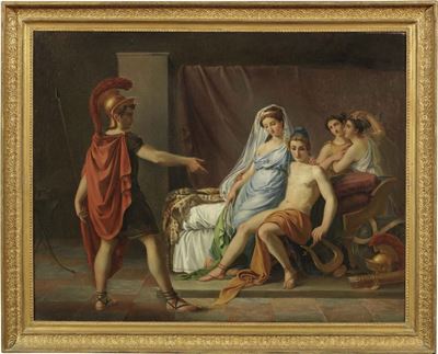 Ettore Chiede a Paride di Restituire Elena ai Greci