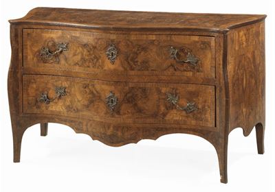 Importante Commode Luigi XIV Listrata in Legno di Noce