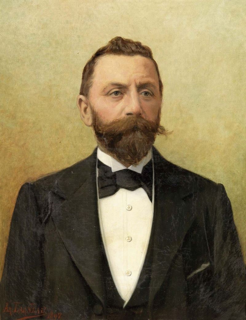 A.r. Lagneau - Ritratto di Gentiluomo a Mezzo Busto