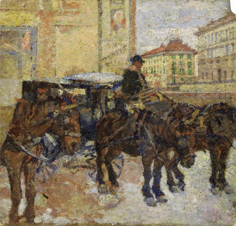 Mario Puccini - Carrozze sui Fossi a Livorno