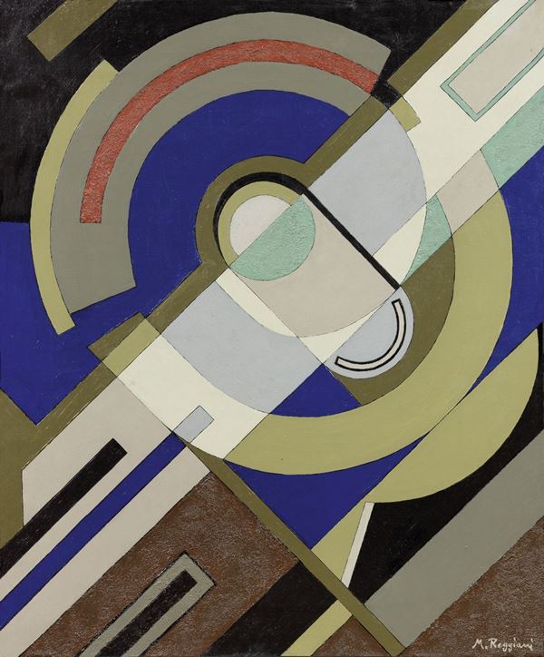 Mauro Reggiani : Composizione  (1955)  - Tecnica mista su tela - Auction MODERN ART - II - Casa d'aste Farsettiarte