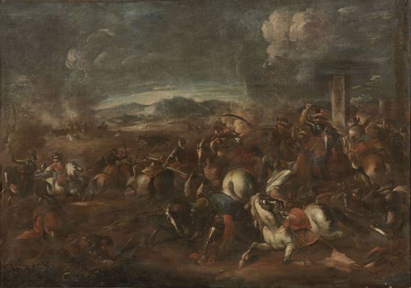 Francesco Monti detto Brescianino delle Battaglie (ambito di) - Battaglia di cavalleria