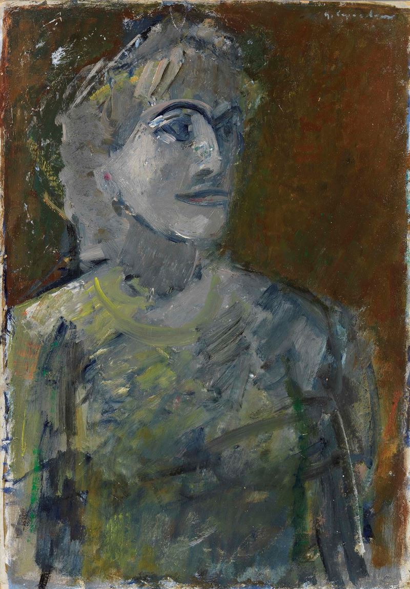Ugo Capocchini - Figura femminile su fondo scuro