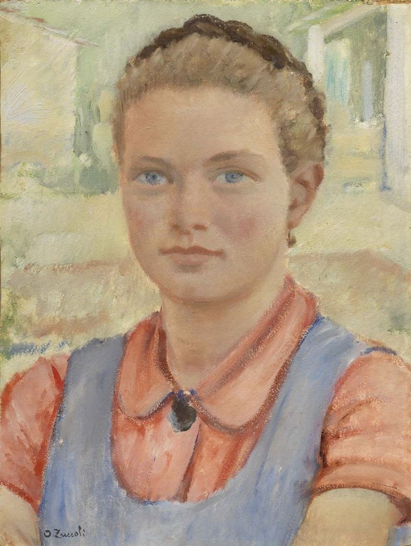 Oreste Zuccoli - Ritratto di Giovinetta