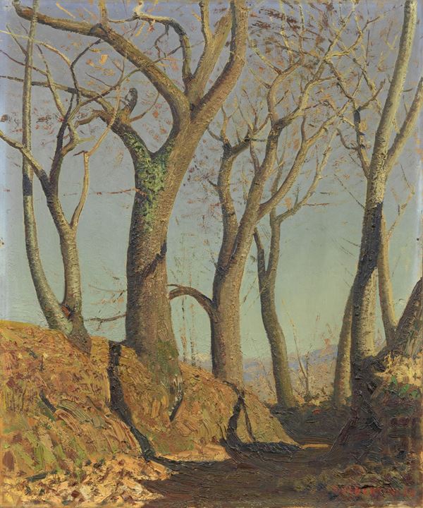 Oreste Albertini - Paesaggio con alberi