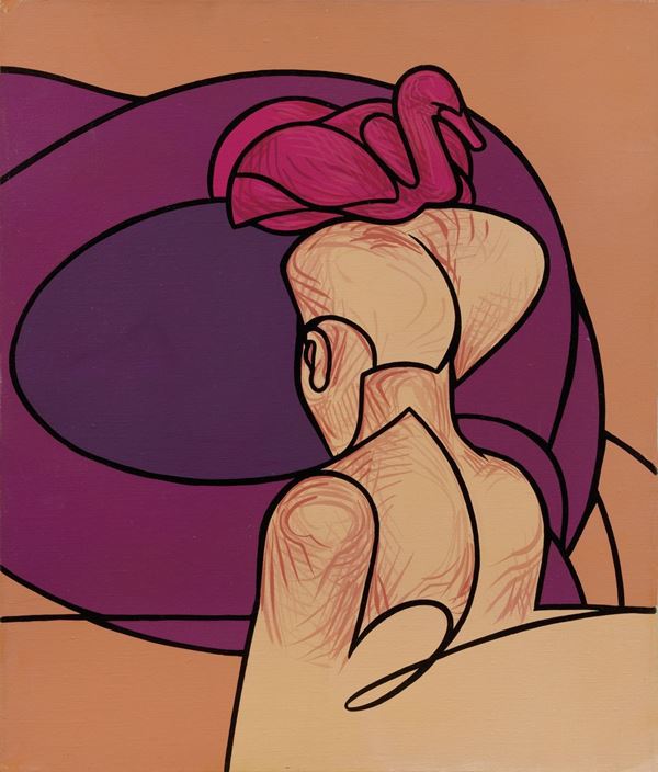 Valerio Adami : Il cigno  (1983)  - Acrilico su tela - Auction CONTEMPORARY ART - I - Casa d'aste Farsettiarte