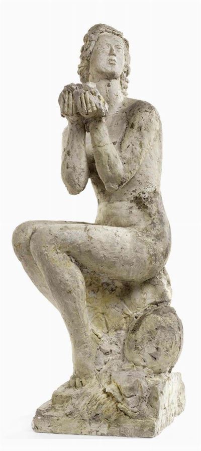 Nudo Seduto con le Mani Offerenti