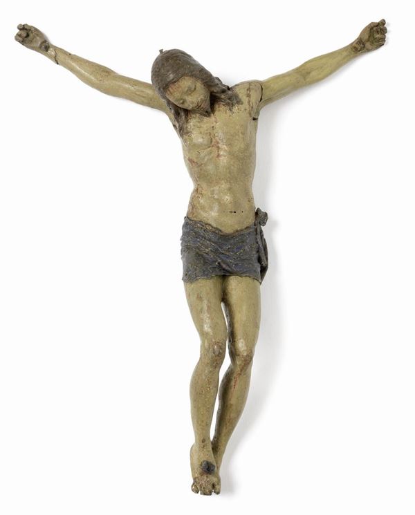 Bottega dei Del Tasso : Cristo Crocifisso  - Scultura in legno di tiglio, stoffa gessata e dipinta - Auction IMPORTANT OLD MASTERS PAINTINGS - I - Casa d'aste Farsettiarte