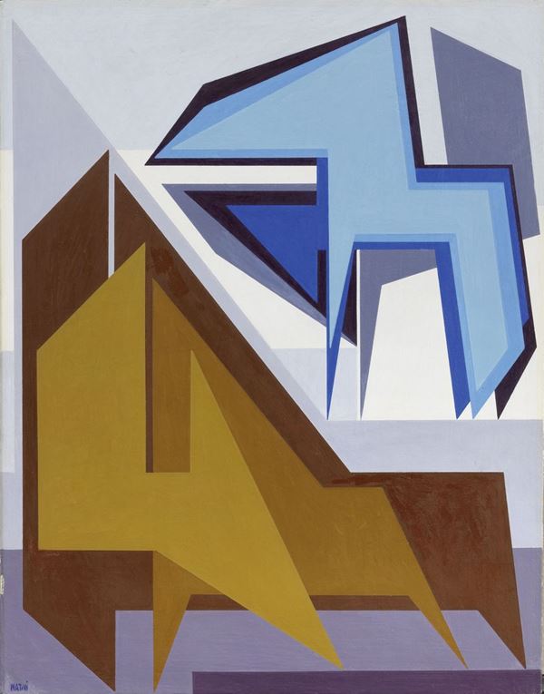 Gualtiero Nativi : Lo straniero  (1988)  - Tempera grassa su carta applicata su tela - Auction CONTEMPORARY ART - I - Casa d'aste Farsettiarte