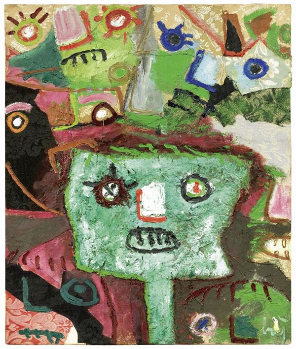 Enrico Baj : Folla in rivolta  (1963)  - Olio e collage su tela - Auction CONTEMPORARY ART - I - Casa d'aste Farsettiarte