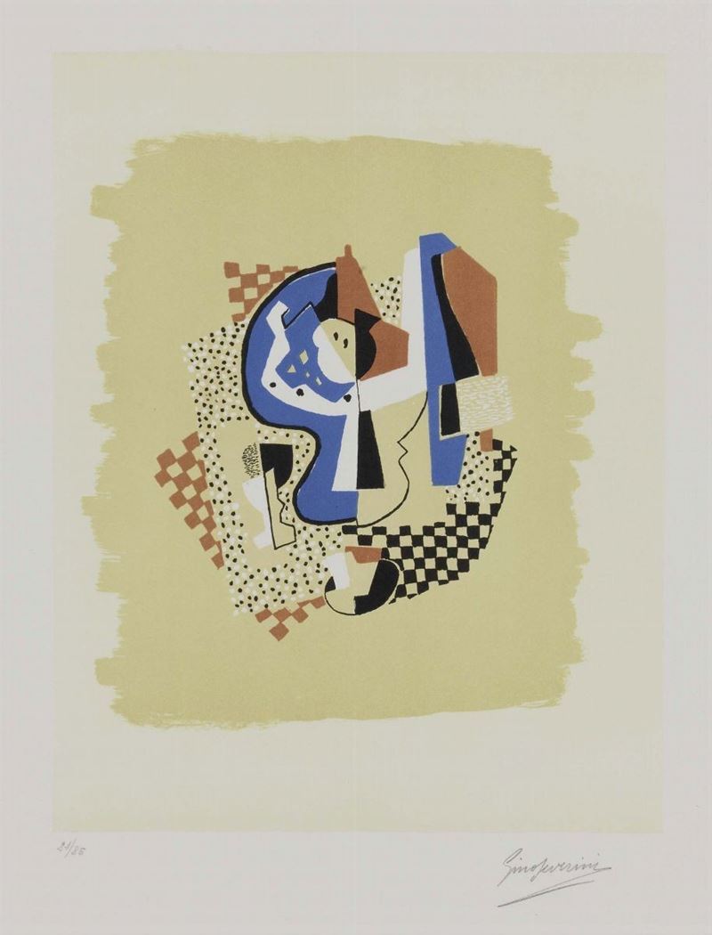 Gino Severini - Natura Morta con Fruttiera