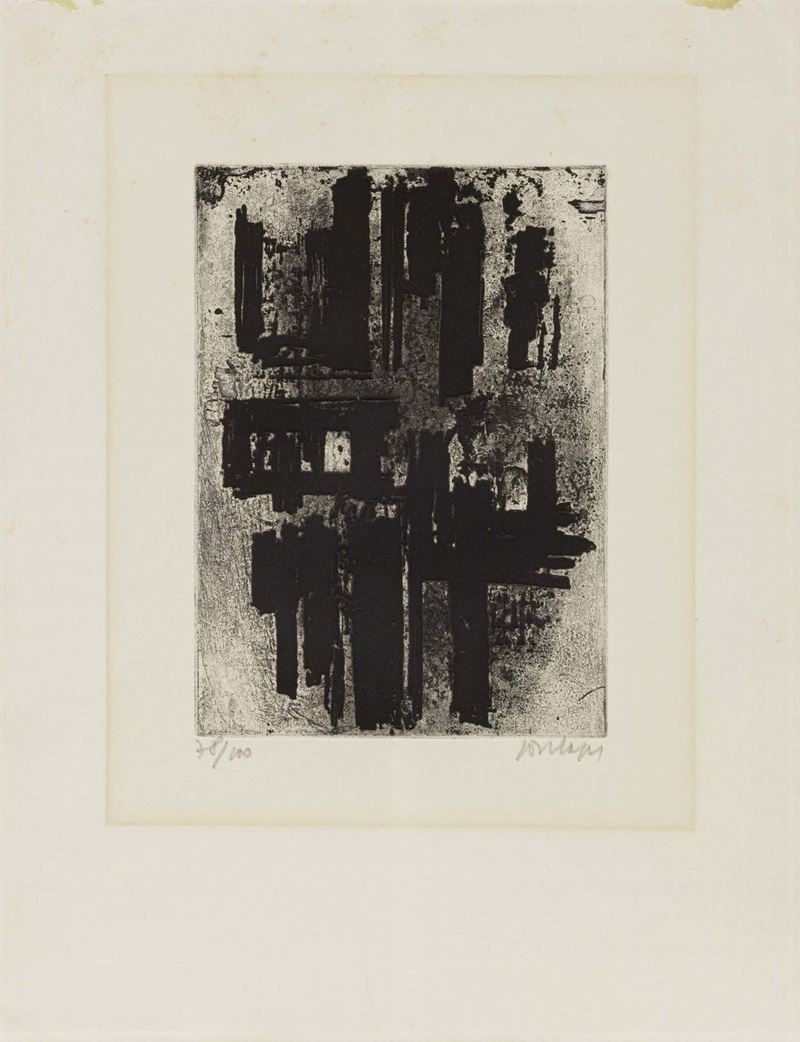 Pierre Soulages - Eau-forte No. 4