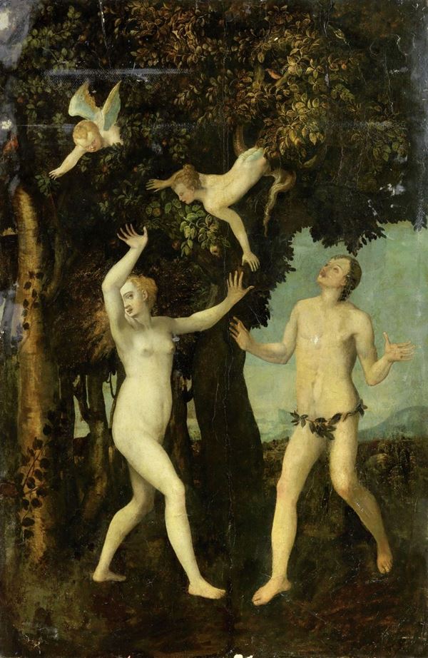 Giuseppe Cesari detto il Cavalier d'Arpino (scuola di) - La tentazione di Adamo e Eva