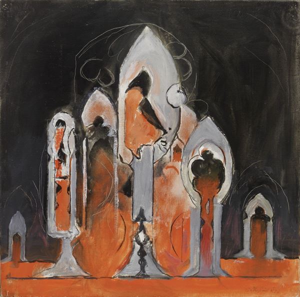 Graham Sutherland : Cattedrale  (1977)  - Olio su tela - Asta ARTE CONTEMPORANEA - I - Casa d'aste Farsettiarte