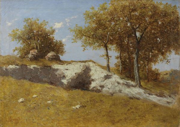 Luigi Bertelli : Paesaggio  (1899)  - Olio su tela - Asta DIPINTI E SCULTURE DEL XIX E XX SECOLO - II - Casa d'aste Farsettiarte