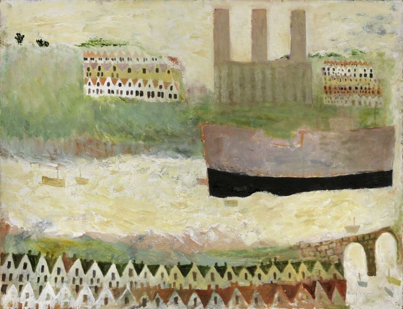 Mary Newcomb - The Estuary, olio su faesite