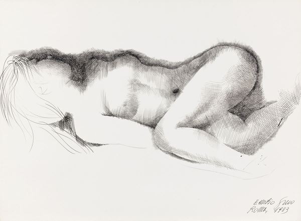 Emilio Greco : Nudo  (1983)  - China su carta - Auction CONTEMPORARY ART - I - Casa d'aste Farsettiarte