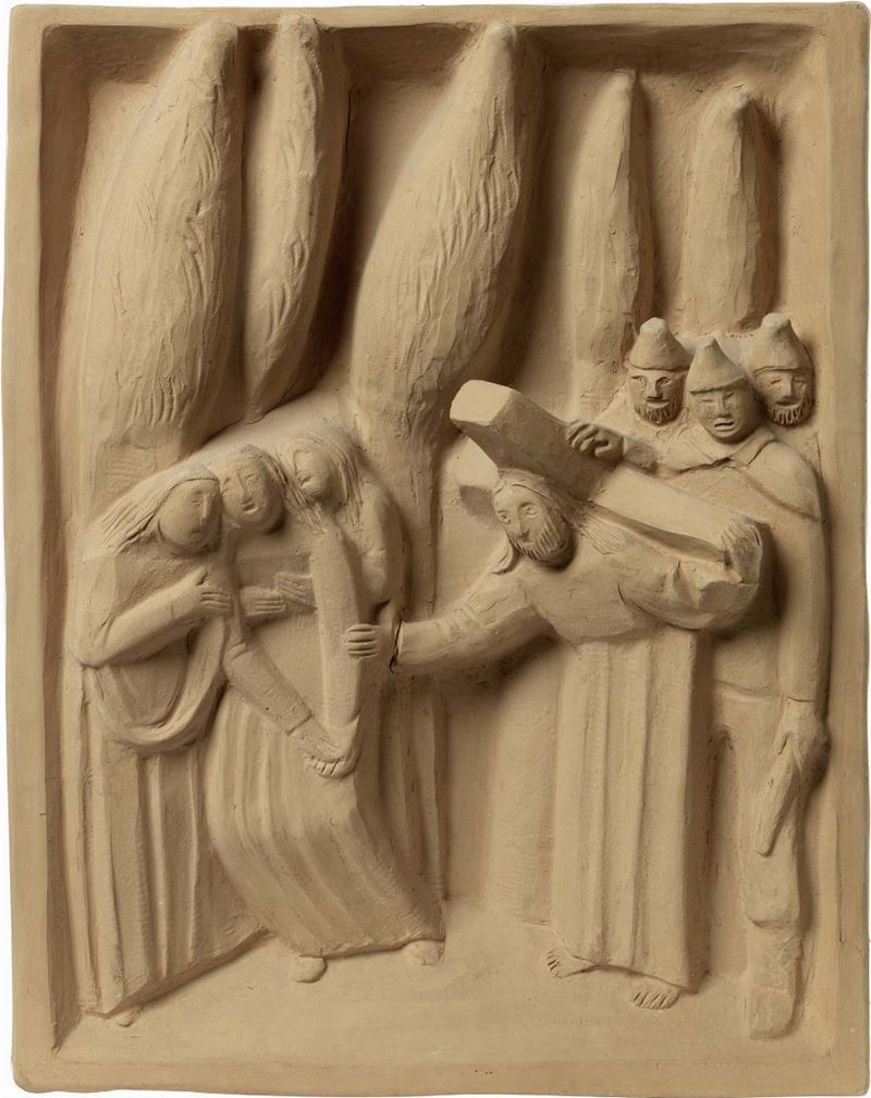 Arturo Martini - Via Crucis III, L'incontro con le Pie Donne