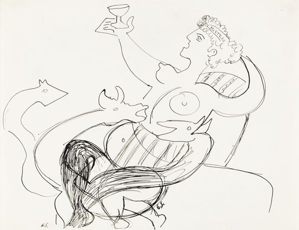 Gino Severini : L'Apocalisse (Studio)  ((1941))  - Inchiostro su carta - Asta ARTE CONTEMPORANEA - I - Casa d'aste Farsettiarte