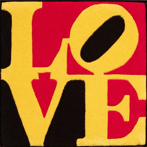 Robert Indiana : Liebe Love  (2005)  - Tappeto, multiplo, es. 853/999 - Asta ARTE CONTEMPORANEA - I - Casa d'aste Farsettiarte