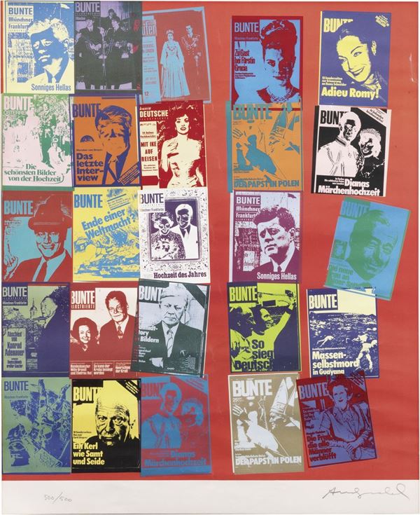 Andy Warhol : Magazine and History  (1983)  - Serigrafia e litografia offset su carta, es. 500/500 - Auction CONTEMPORARY ART - I - Casa d'aste Farsettiarte