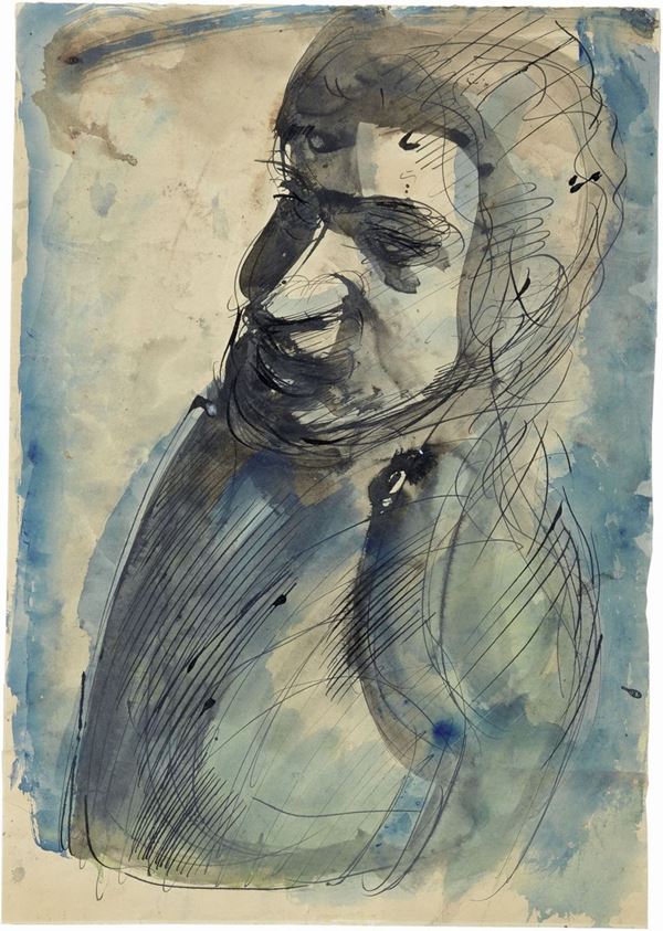 Mario Sironi : Figura  ((1937))  - Gouache e tecnica mista su carta - Asta ARTE CONTEMPORANEA - I - Casa d'aste Farsettiarte