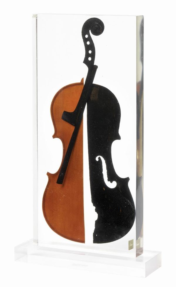 Arman : Dance du feu  (1997)  - Violino bruciato in resina, multiplo, es. 86/100 - Auction CONTEMPORARY ART - I - Casa d'aste Farsettiarte