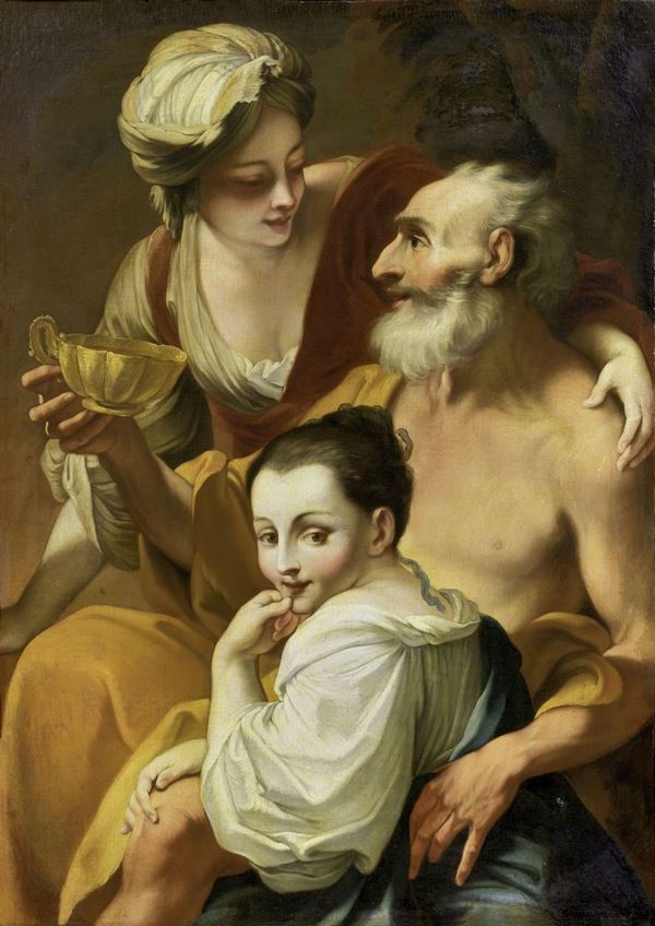 Scuola veneta del XVIII secolo - Loth e le figlie
