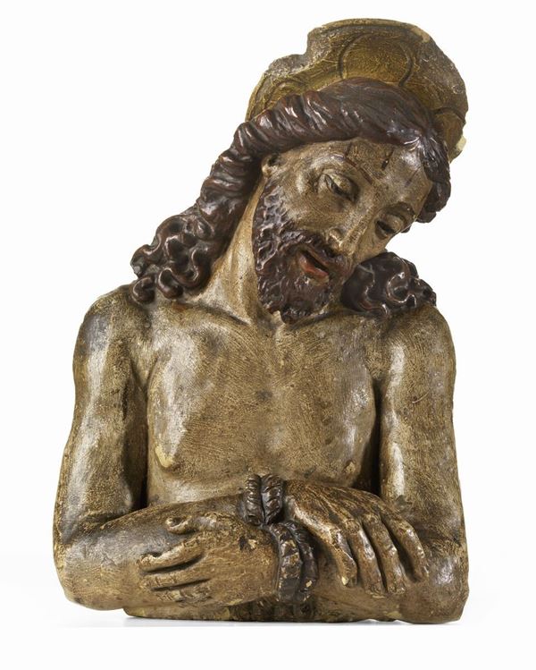 Scuola lucchese del XVI secolo : Ecce Homo  - Scultura in terracotta policroma - Auction IMPORTANT OLD MASTERS PAINTINGS - I - Casa d'aste Farsettiarte
