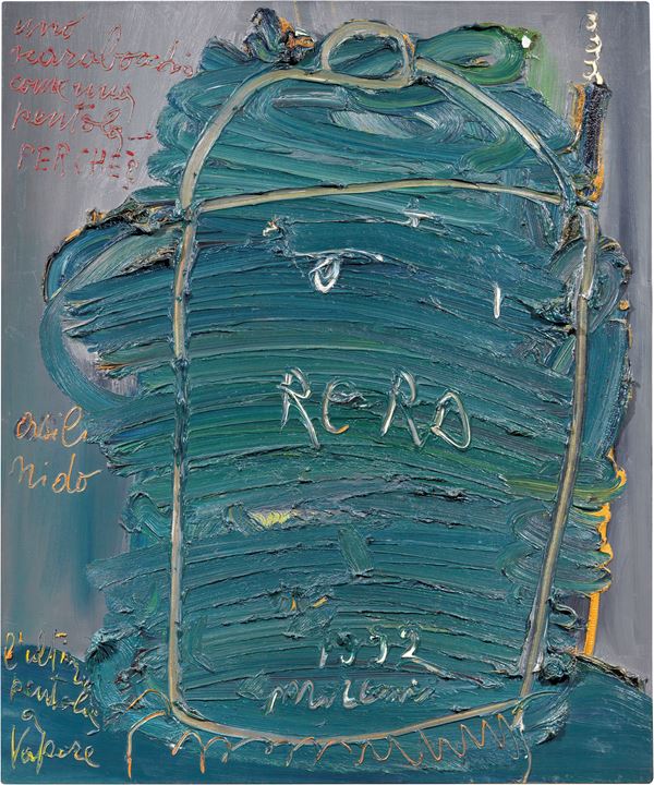 Mattia Moreni : L'ultima pentola a vapore  (1992)  - Olio su tela - Auction MODERN ART - II - Casa d'aste Farsettiarte