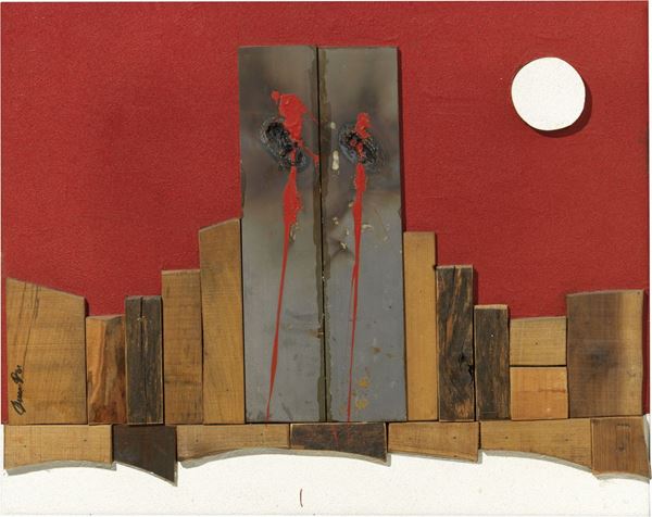 Pierluigi De Lutti : Doppia Festa  (2001)  - Assemblaggio e tecnica mista su tavola - Auction CONTEMPORARY ART - I - Casa d'aste Farsettiarte