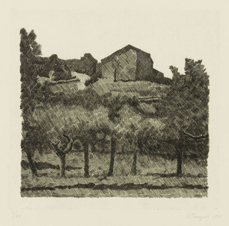 Giorgio Morandi - Paesaggio di Grizzana, le Lame