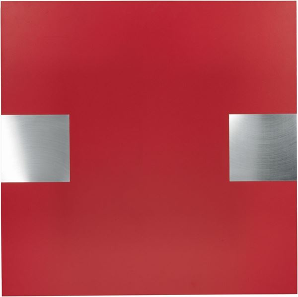 Getulio Alviani : Contrappunto nel rosso  (1978-2000)  - Laminato e alluminio - Auction CONTEMPORARY ART - I - Casa d'aste Farsettiarte