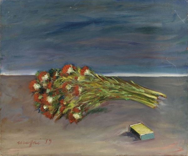 Mario Mafai : Fiori su un tavolo  (1959)  - Olio su tela - Auction CONTEMPORARY ART - I - Casa d'aste Farsettiarte