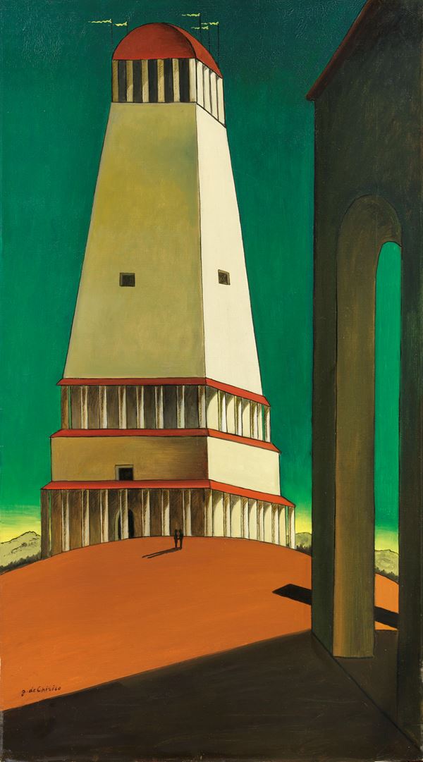 Giorgio de Chirico : Malinconia dell'addio  (seconda metà anni Sessanta)  - Olio su tela - Auction MODERN ART - II - Casa d'aste Farsettiarte