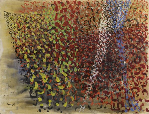 Tancredi : Composizione  ((1949))  - Olio su tela - Auction CONTEMPORARY ART - I - Casa d'aste Farsettiarte