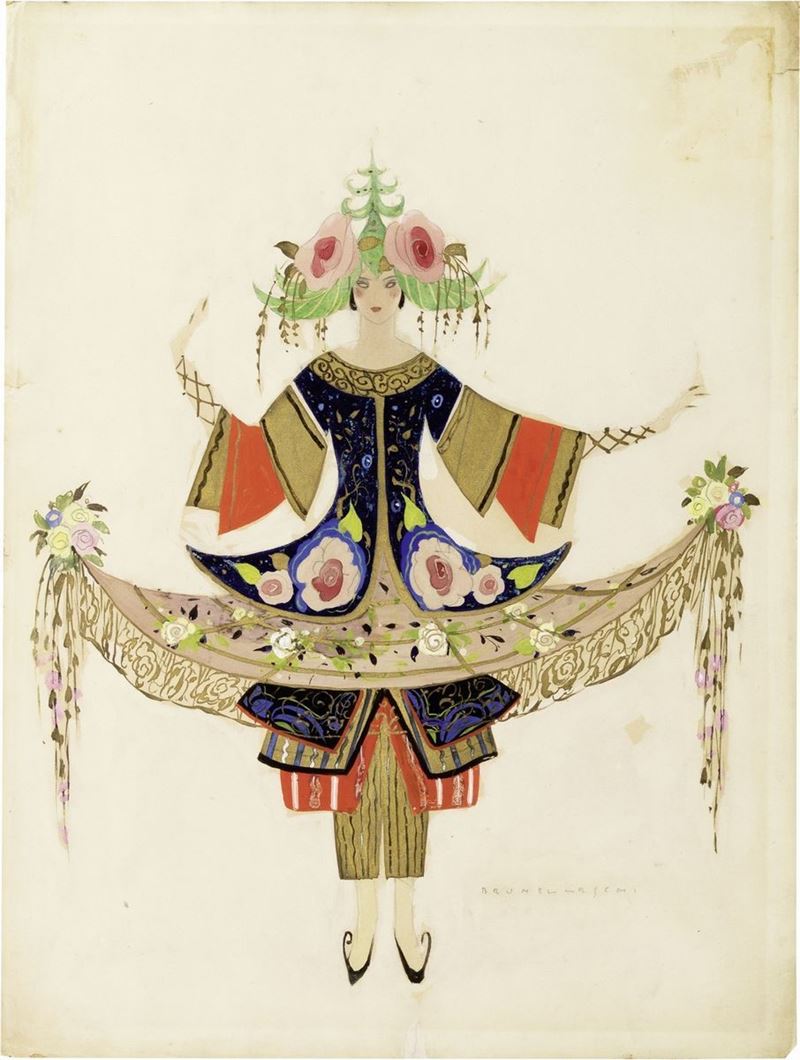 Umberto Brunelleschi - Tre Bozzetti per Costumi Teatrali