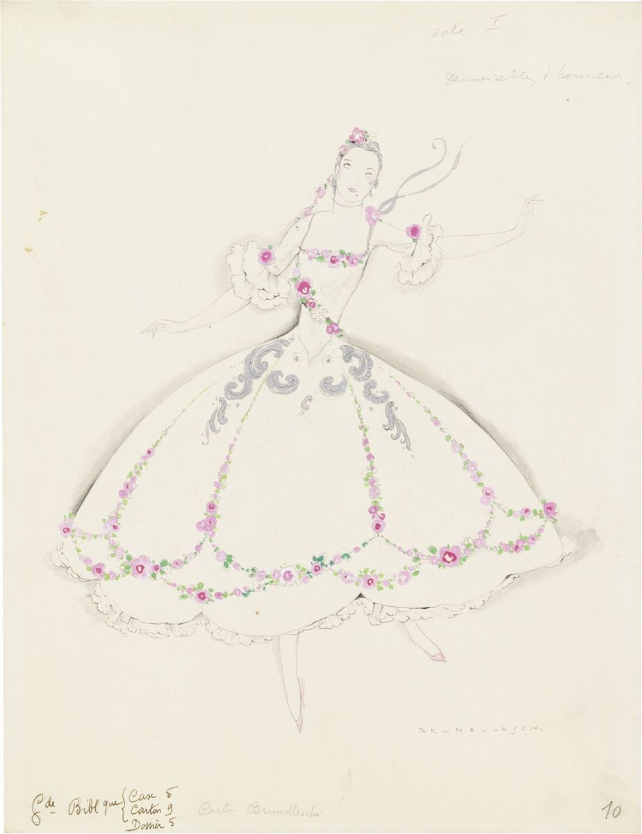 Umberto Brunelleschi - Tre Bozzetti per Costumi Teatrali
