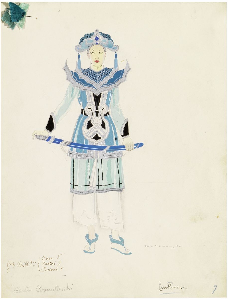 Umberto Brunelleschi - Tre Bozzetti per Costumi Teatrali