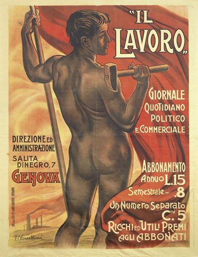 Manifesto per «il Lavoro» di Genova