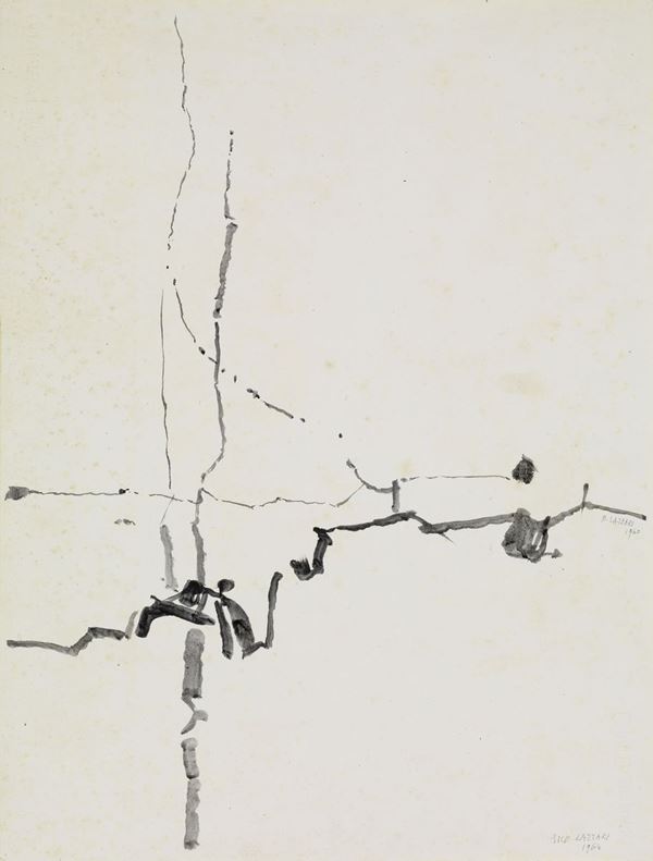 Bice Lazzeri : Senza titolo  (1960)  - Inchiostro su carta - Asta ARTE CONTEMPORANEA - I - Casa d'aste Farsettiarte