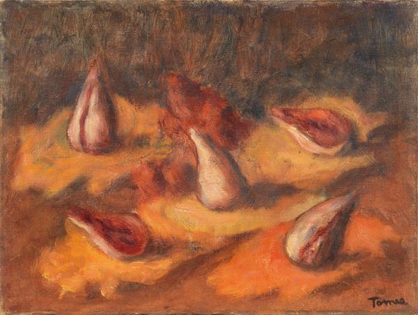 Fiorenzo Tomea : Fichi  (1941)  - Olio su tela - Auction MODERN ART - II - Casa d'aste Farsettiarte