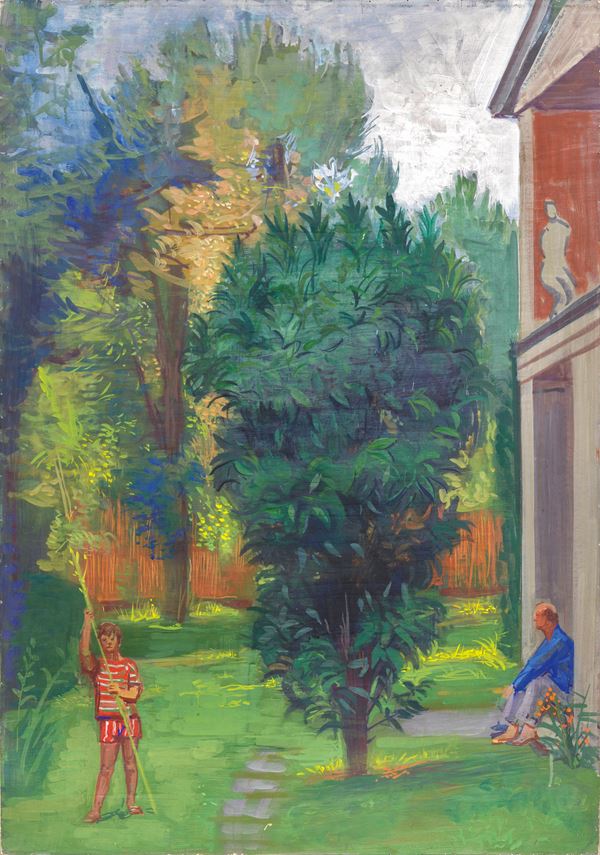Achille Funi : Il giardino  (1960)  - Tempera su faesite - Auction MODERN ART - II - Casa d'aste Farsettiarte