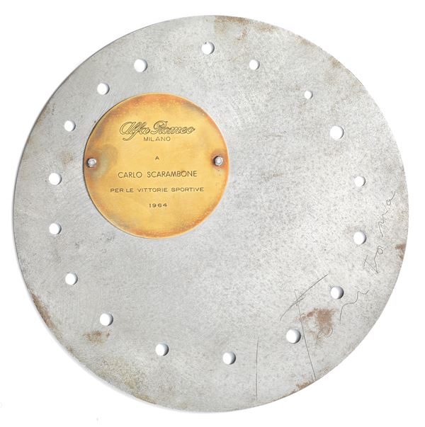 Lucio Fontana : Disco  (1964)  - Metallo - Auction CONTEMPORARY ART - I - Casa d'aste Farsettiarte