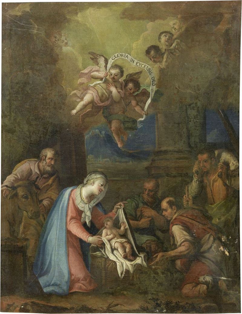Scuola Italiana del XVII Secolo - Adorazione dei Magi