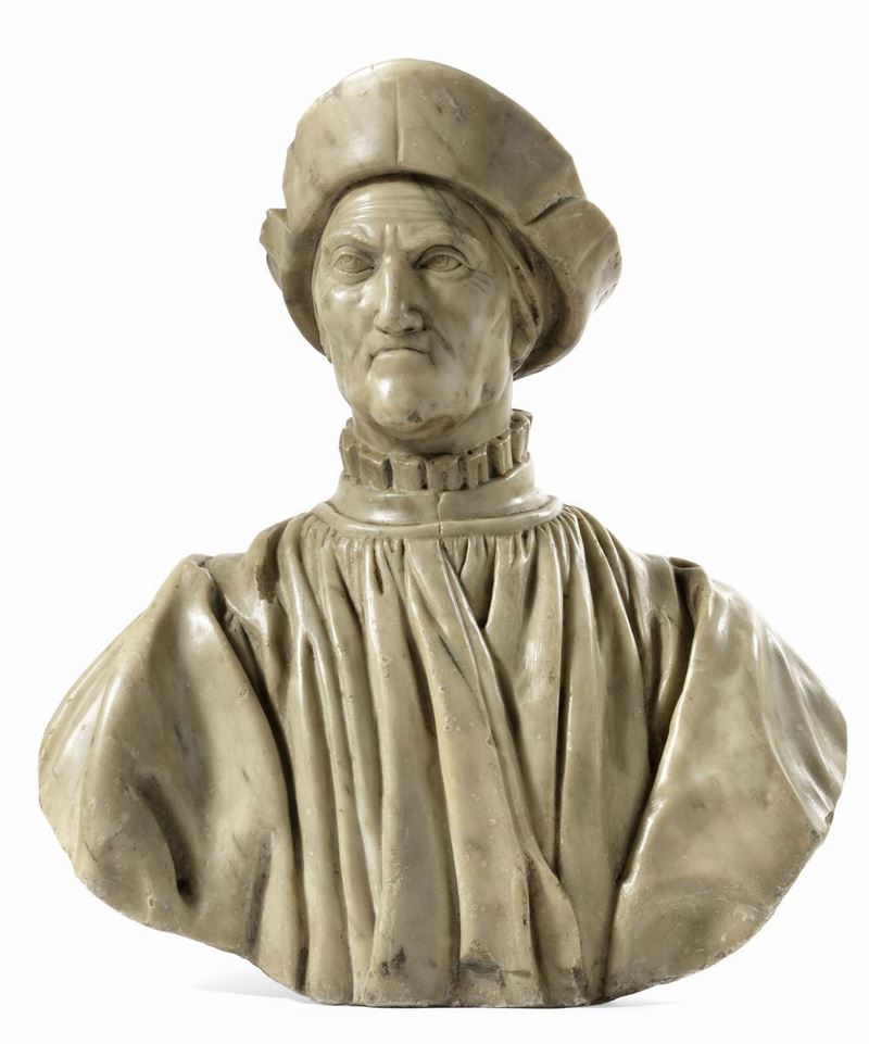Ignoto del XIX Secolo - Ritratto Virile con Berretta