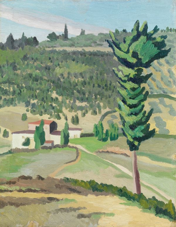 Alberto Magnelli : Paesaggio  (1922-24)  - Olio su tela - Asta ARTE MODERNA - II - Casa d'aste Farsettiarte