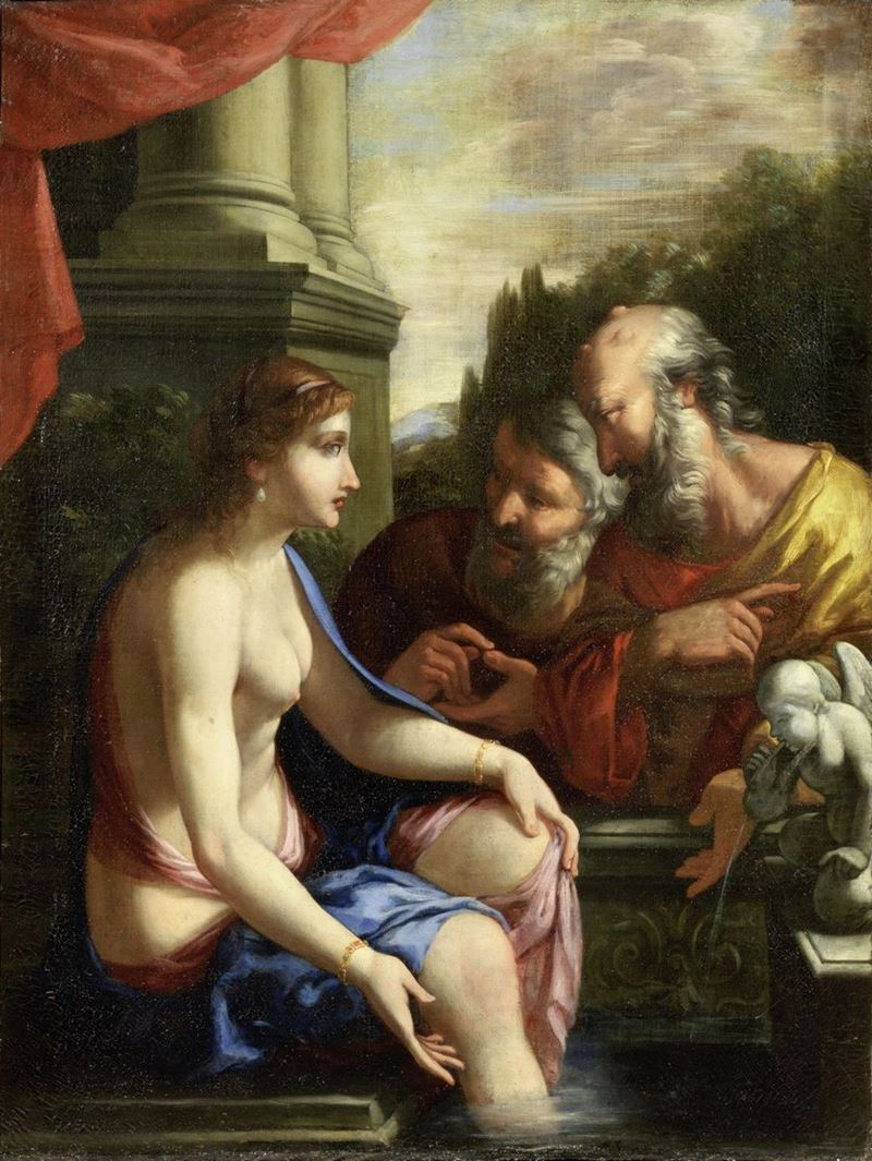 Pietro Paolini (ambito Di) - «susanna e i Vecchioni» e «agar e L'angelo»