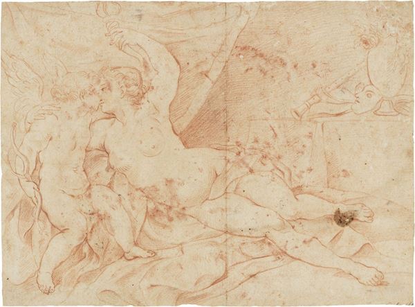 Michele Tosini, detto Michele di Ridolfo del Ghirlandaio (seguace di) - Venere e Cupido