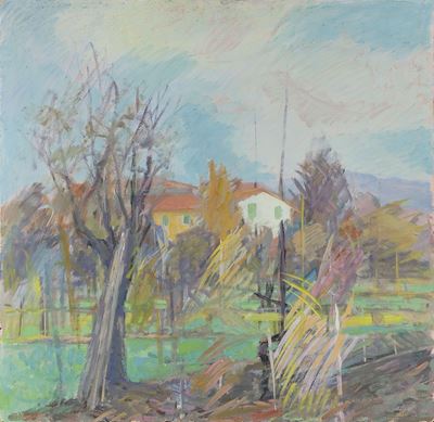 Paesaggio a Seano con Case